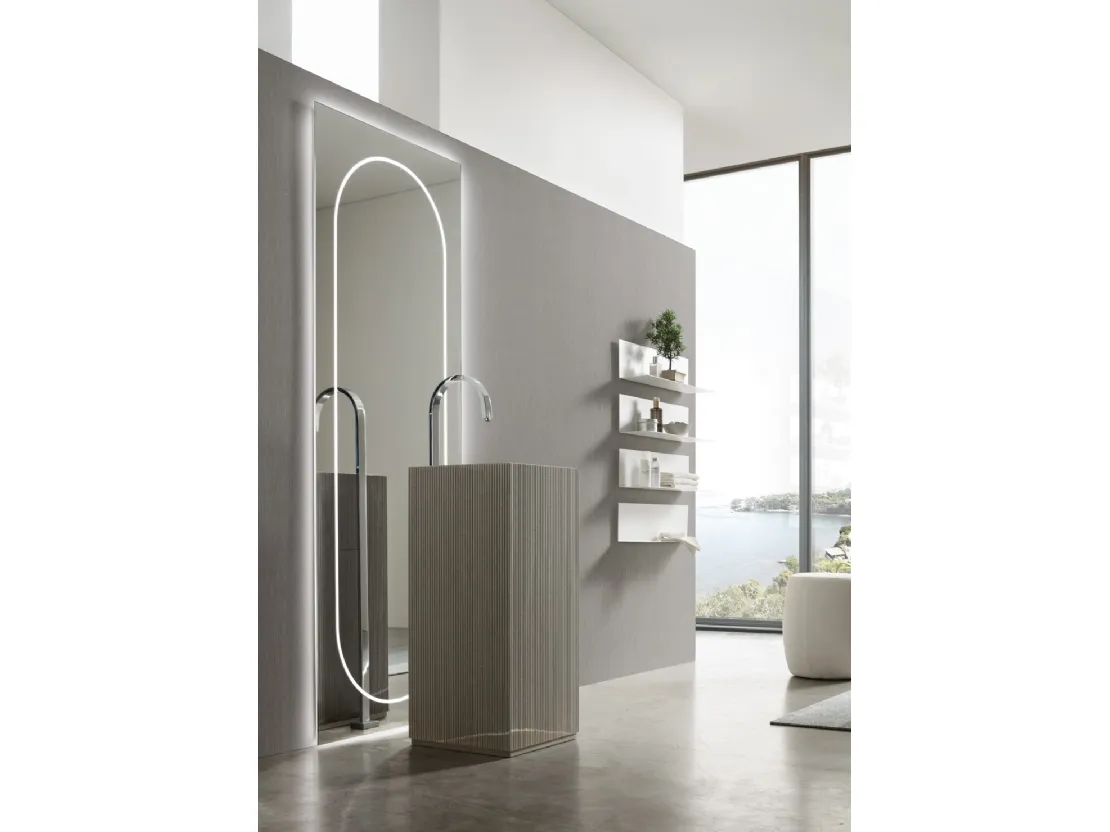 Lavabo monolite Dorick in pietra di Arcom