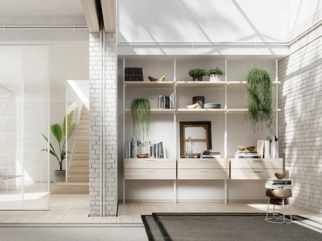 Libreria Simply a soffitto di Doal